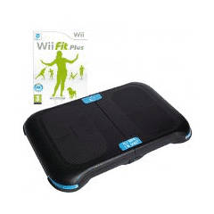 Wii Fit Plus and Balance Board Black + Racket Sports party +Your Shape
