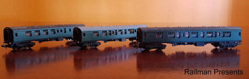 3 x Lima Coaches fro Re-Paint - N Gauge (Job Lot)