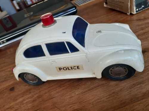 Rare 1970`s Battery operated VW Beetle and VW Beetle desk telephone still in original Box