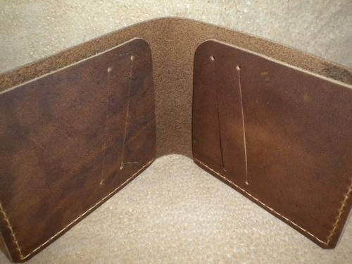 HANDMADE Wallet for cash and cards, DISTRESSED VINTAGE Leather!