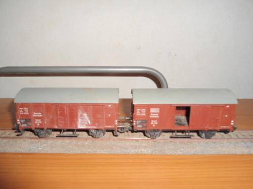 Two Marklin closed goods wagons