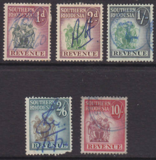 STAMP/S - AS PER SCAN - USED - SOUTHERN RHODESIA REVENUE