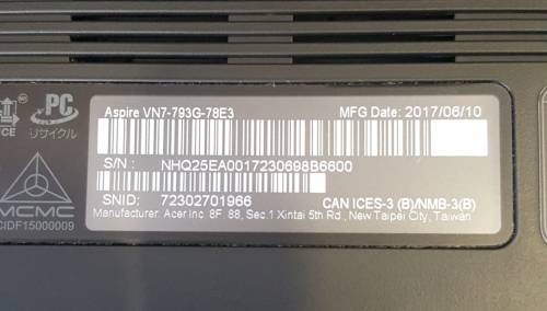 Acer V17 Nitro - Black Edition | i7-7700HQ | 2.80 GHz | Nvidia GTX 1050Ti 4GB Graphics (Please Read)