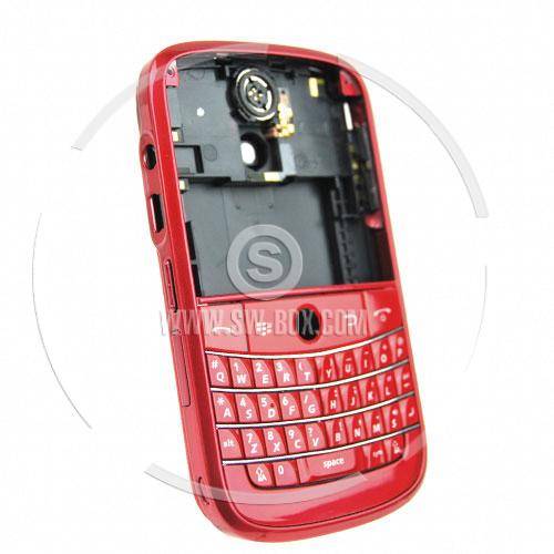 Blackberry Bold 9000 Generic Red Housing with battery cover and keypad