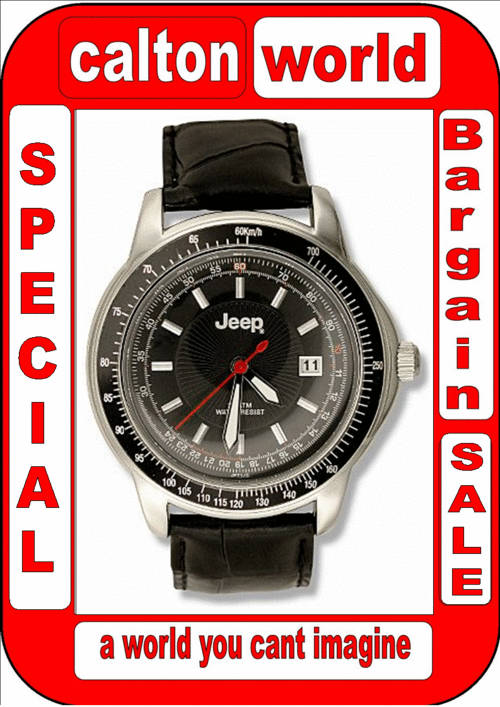 BRAND NEW JEEP MENS  - WATER RESISTANT WATCH with DATE and Tachymeter