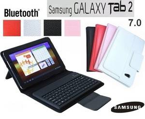 VARIOUS COLOURS - SAMSUNG GALAXY 7" BLUETOOTH KEYBOARD & PROTECTIVE CASE FOR P1000/P3100/P6200