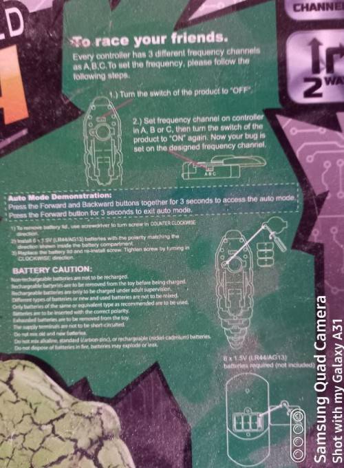 Giant Remote COntrol LARVA (BOX DAMAGED)