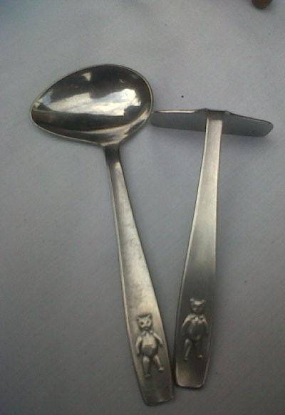 very old antique spoon set