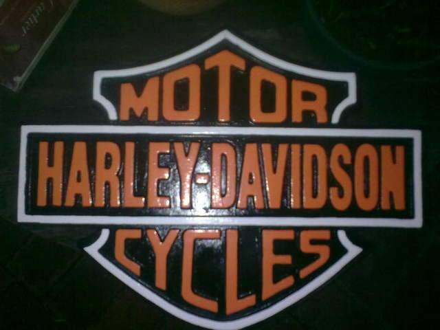 Harley Davidson Embossed Plaque