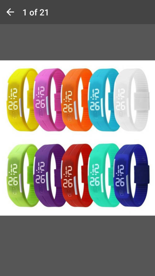 PINK Fashion Sport LED Watches Candy Color Silicone Rubber Touch Screen Digital Watches Waterproof