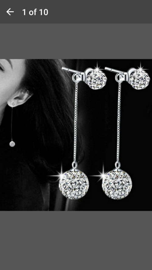 COMBO DEAL: Three Row Rhinestone Ankle Bracelet + Fashion 925 Silver Earrings
