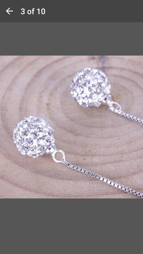 COMBO DEAL: Three Row Rhinestone Ankle Bracelet + Fashion 925 Silver Earrings