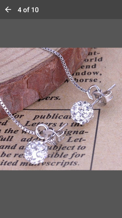 COMBO DEAL: Three Row Rhinestone Ankle Bracelet + Fashion 925 Silver Earrings
