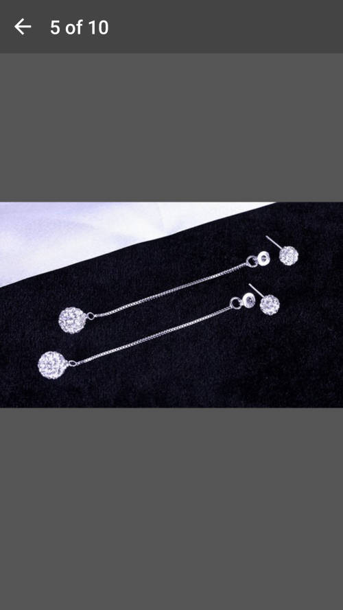 COMBO DEAL: Three Row Rhinestone Ankle Bracelet + Fashion 925 Silver Earrings