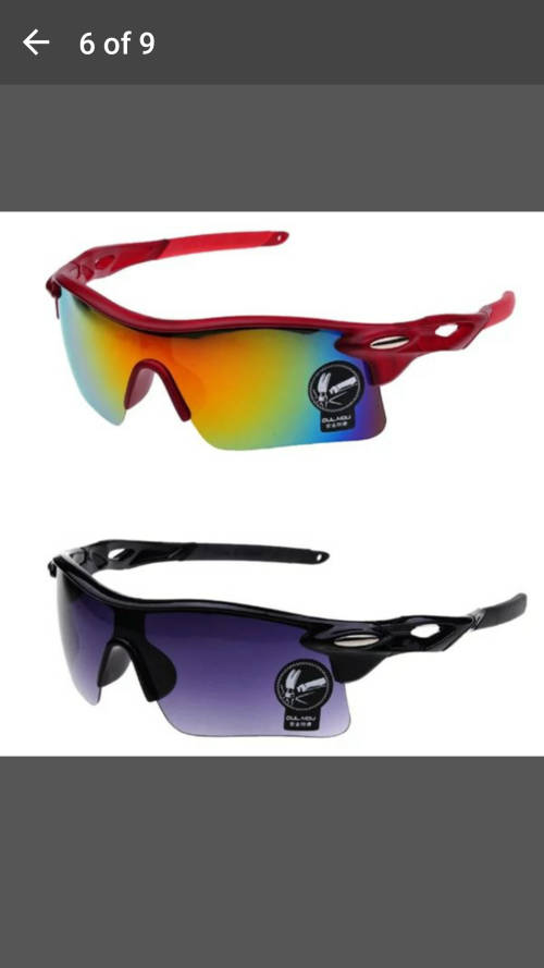 Men's Outdoor Cycling Windproof UV400 Sport Sunglasses Goggles AP - RED Frame