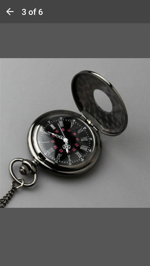 Retro Vintage Antique Steampunk Quartz Necklace Pendant Pocket Watch Black New