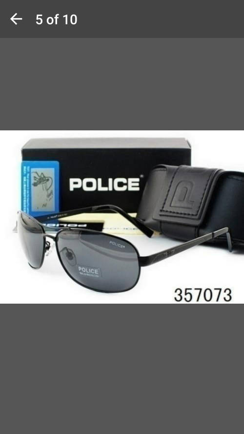 Brand New - Police Sunglasses - Polarized - Anti UV - Incl Case & Cleaning Cloth - Grey