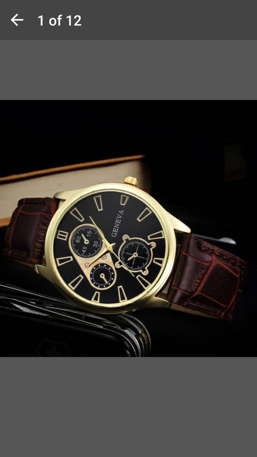 Geneva Unisex Faux Leather Quartz Analog Wrist Watch - Awesome Watch