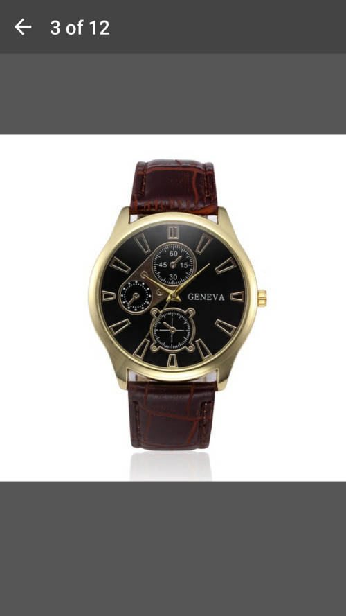 Geneva Unisex Faux Leather Quartz Analog Wrist Watch - Awesome Watch
