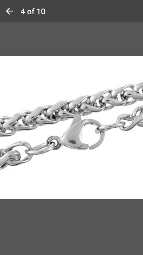Stainless Steel Braided Chain Polishing Necklace 56.5cm Long