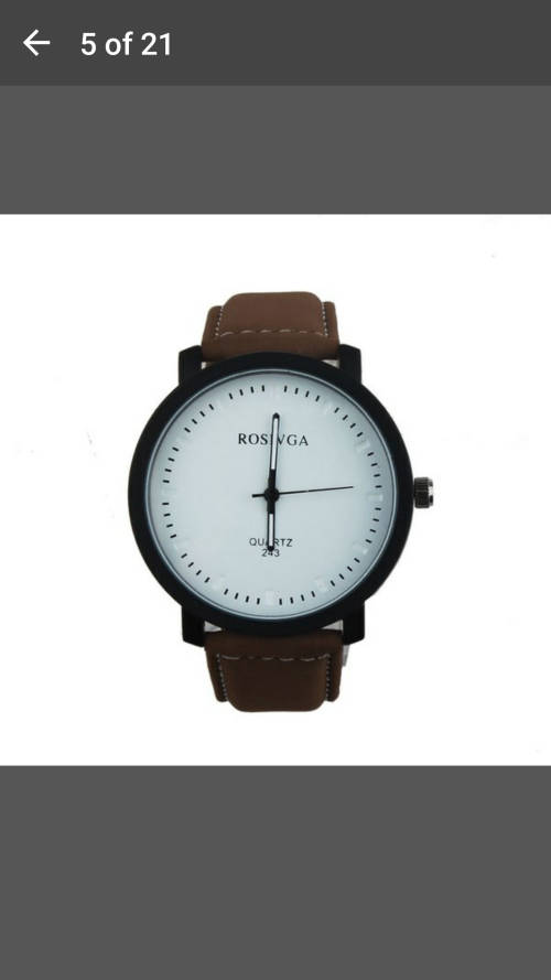 Rosivga 243 Unisex Watch Quartz Leather Strap Knit Scale Wrist Watch