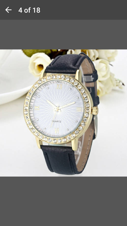 Womens Diamond Analog Quartz Wrist Watch - Elegant