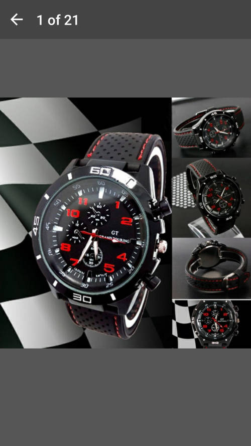 Pinbo Silicone Band Sport Watch - Red