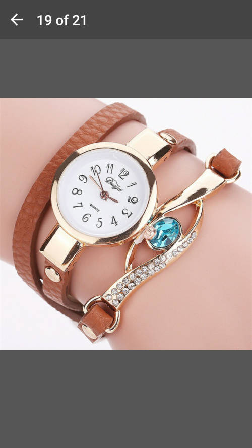 SLOGGI - New Brand - Eye Gemstone Luxury Womens Watch - Gold Bracelet Watch