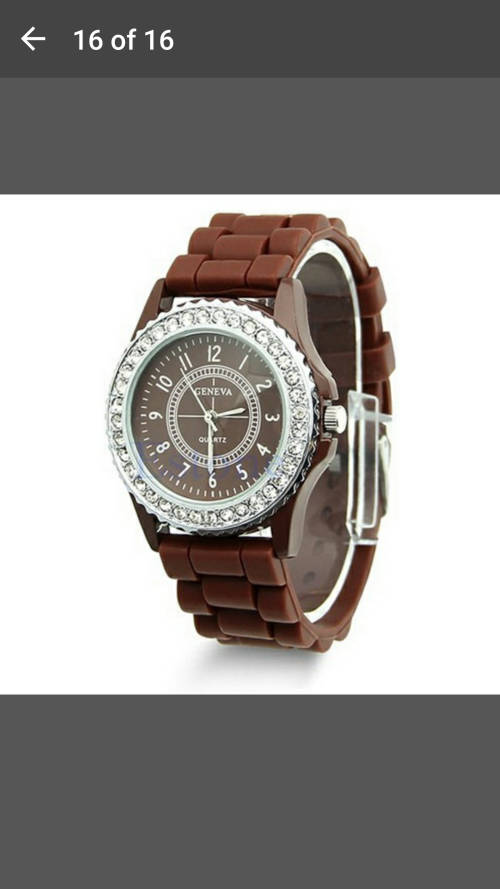 Qiwatch - Fashion Crystal Cream Wrist Watch Quartz Watch