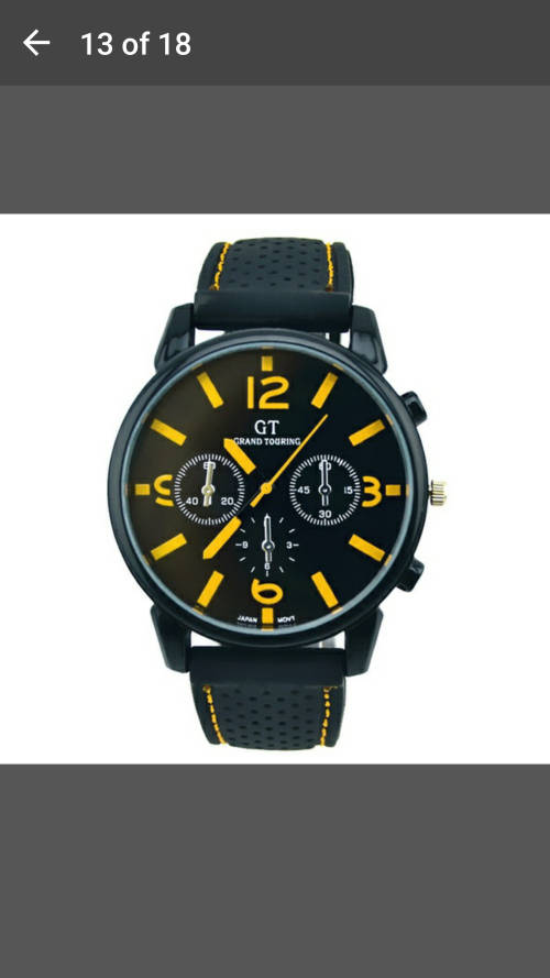 GT Silicone Band Sport Watch - Yellow