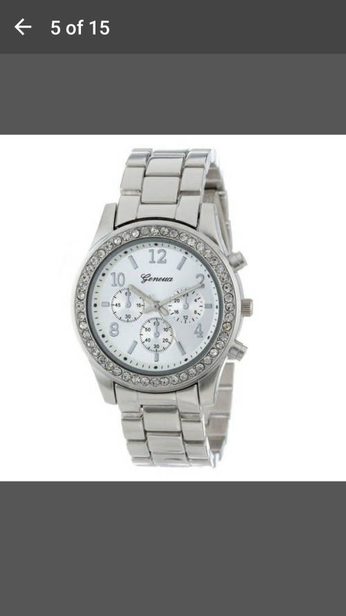 Geneva - Luxury Watch - Faux Chronograph Crystals Quartz Plated Watch