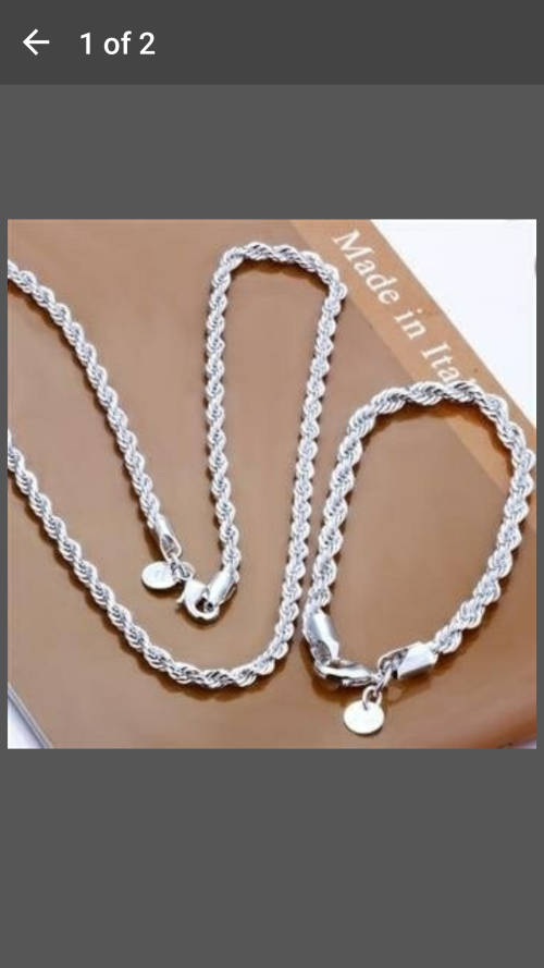 Unisex Rope Chain Necklace + Bracelet 4mm Jewlery set - 316 Titanium Steel Jewelry Set