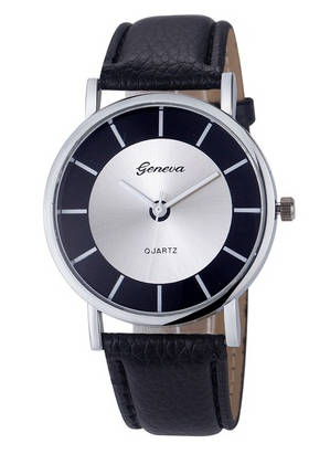 Geneva Women Fashion Retro Dial Leather Band Analog Quartz Wrist Watch