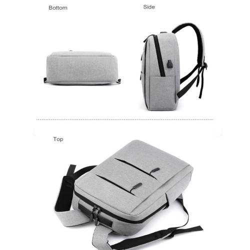 15Laptop Backpack With External Charging USB Port + 2 Small Bags