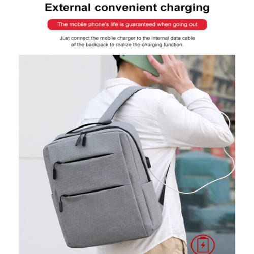 15Laptop Backpack With External Charging USB Port + 2 Small Bags