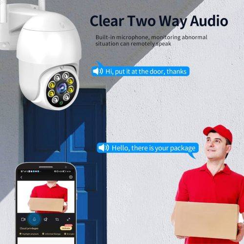 Security Surveillance Two-Way Audio Waterproof 811 HD 1080P Outdoor 5G WiFi IP Camera