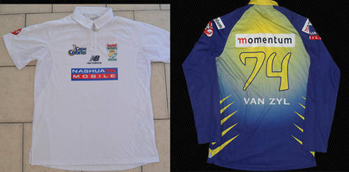 STIAAN VAN ZYL's CAPE COBRA'S SHIRT  and RORY KLEINVELDS CAPE COBRA'S 4 DAY SHIRT
