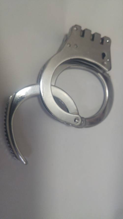 Metal police handcuffs