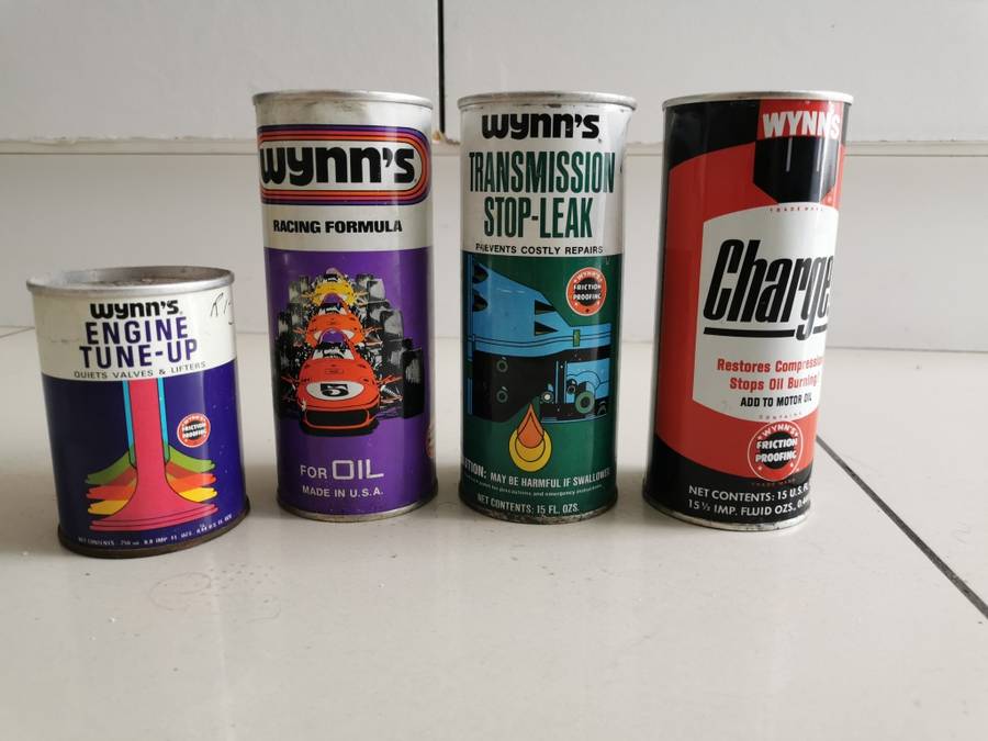 Lot of 4 vintage Wynns engine additives 1970`s