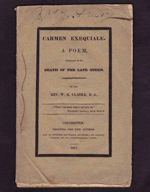 190 YEARS OLD!!! A POEM occasioned by the DEATH OF THE LATE QUEEN