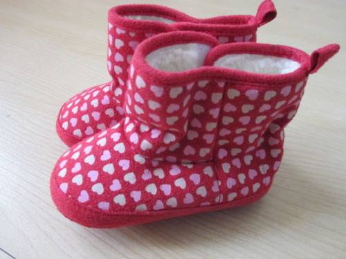 Baby Slippers (Size 4) - Red