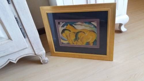 Framed Print by Franz Marc:Little Yellow Horses