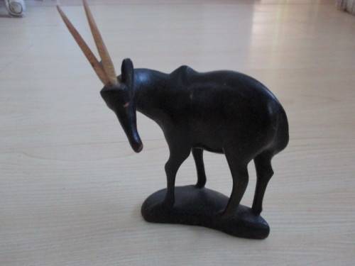 Wooden Gemsbok Figurine