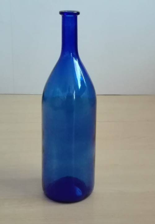 Cobalt Blue Glass Bottle - height 34cm width 9cm