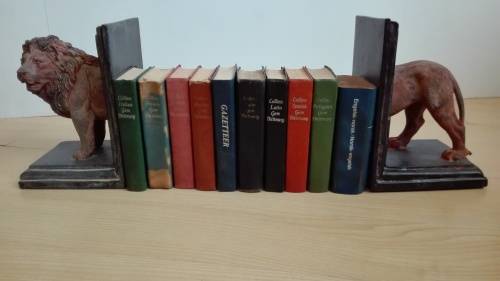 Set Lion Figurine Bookend