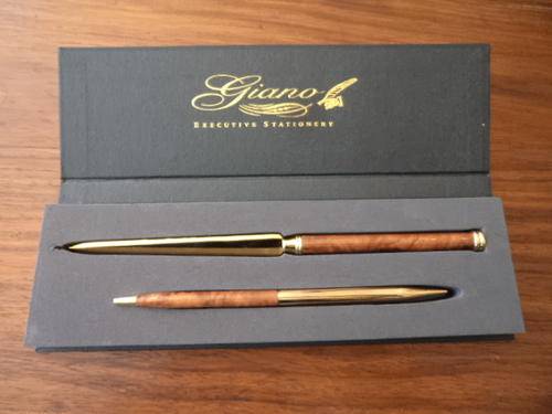 Giano Boxed Stationery Set (Letter opener & pen)