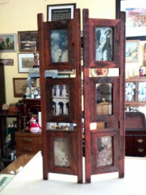 Wooden Screen Photo Display