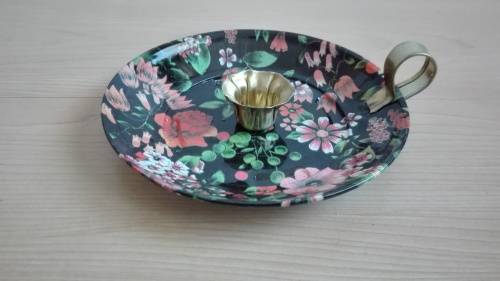Floral Metal Candle Holder