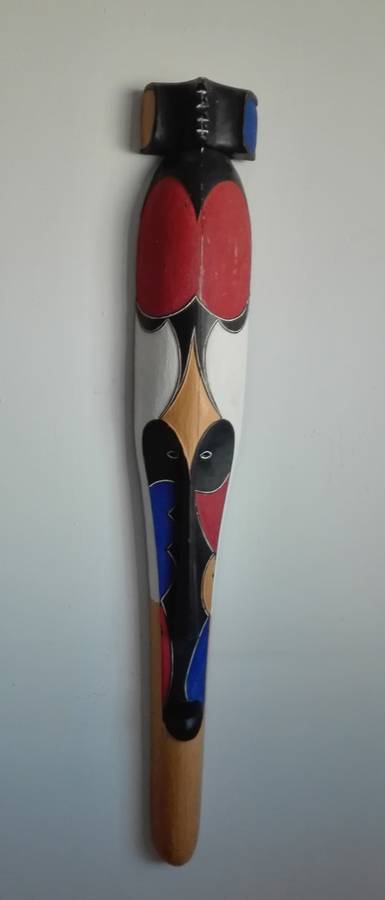 Long Carved Wooden Mask