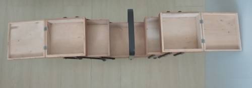 Vintage Wooden (Dovetail) Cantilever Expanding Sewing Box/Organiser